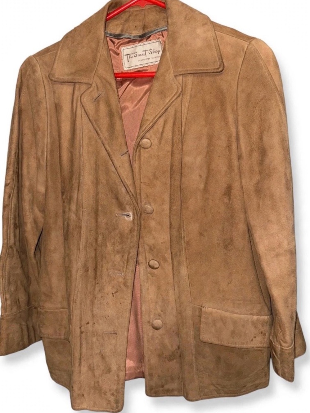 Vintage 70s The Smart Shop Huntington
WV Suede Leather Blazer Jacket S/M Tan